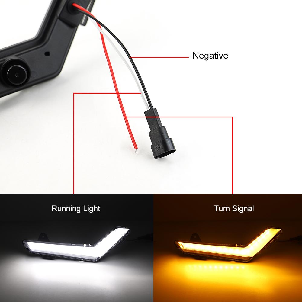ATV LED Turn Signal Lights Front DRL Turn Signal Light for Can-Am Defender 2020+ Defender Max 2020+ Commander 2025