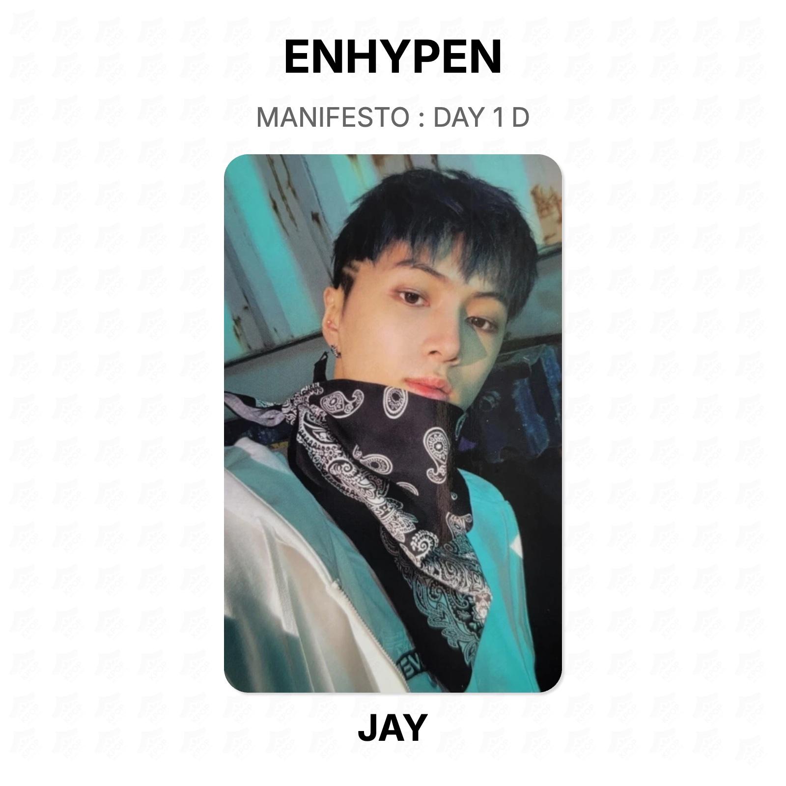 ENHYPEN MANIFESTO : DAY 1 D Official Photocard JAY