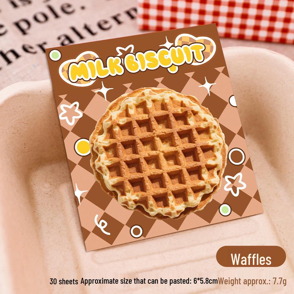 Realistic Food-Shaped Sticky Notes: Tearable, Strong Adhesive, Reusable Creative Cookie Design.