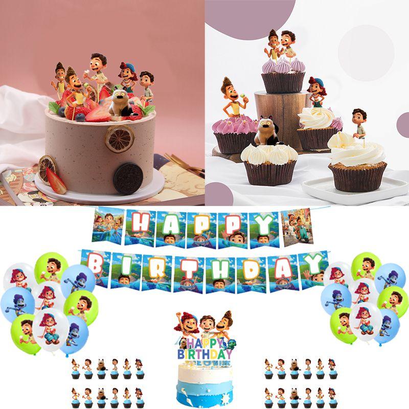 buy cartoon anime luca alberto movie theme party balloons birthday banner cake topper party decoration at affordable prices free shipping real reviews with photos joom