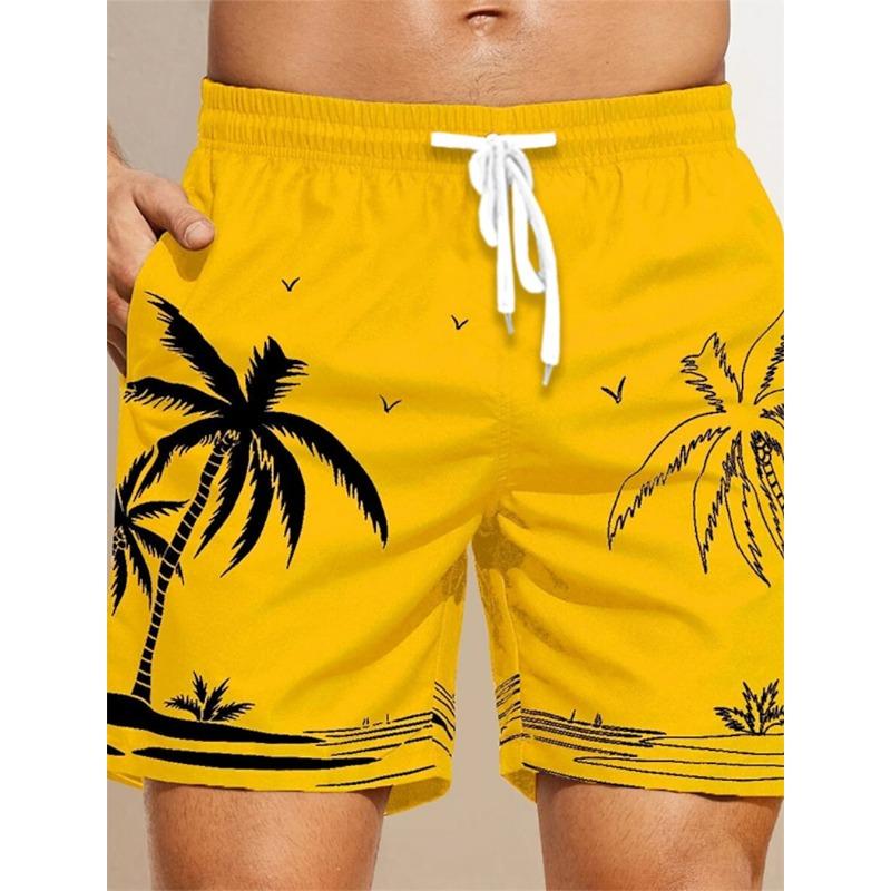 New Men's Beach Shorts Fun 3D Striped Print Swim Trunks Fashion Summer Loose Casual Pants Boy Girl Unisex Gym Board Shorts