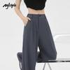 MJ STYLE Women's High-Waist Draped Wide-Leg Quick-Dry Suit Pants