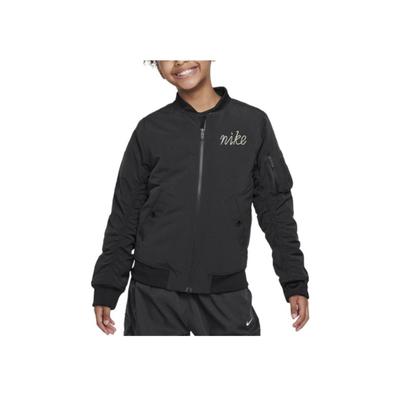 Cotton Varsity Jacket Kids Jackets Black HQ4881-010