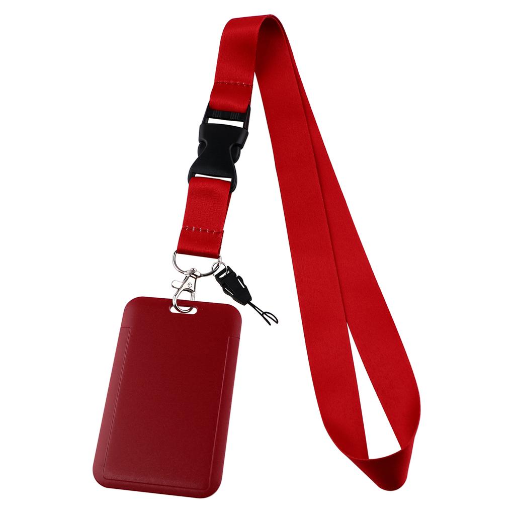 Pure Color Credential Holder Lanyard For Keys Neck Strap Id Card Badge Holder Key Chain Key Rings Accessories Christmas Holiday Gifts