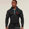 Mens Hooded Half-Zip Performance Basketball Training Top Quick-Dry Stretch Fit Athletic Shirt