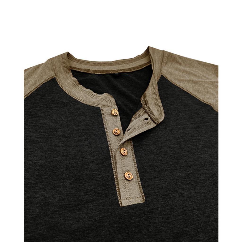 Men's Casual Base Layer Sportswear, Men's Color-blocked Round-neck Short-sleeved T-shirt Top