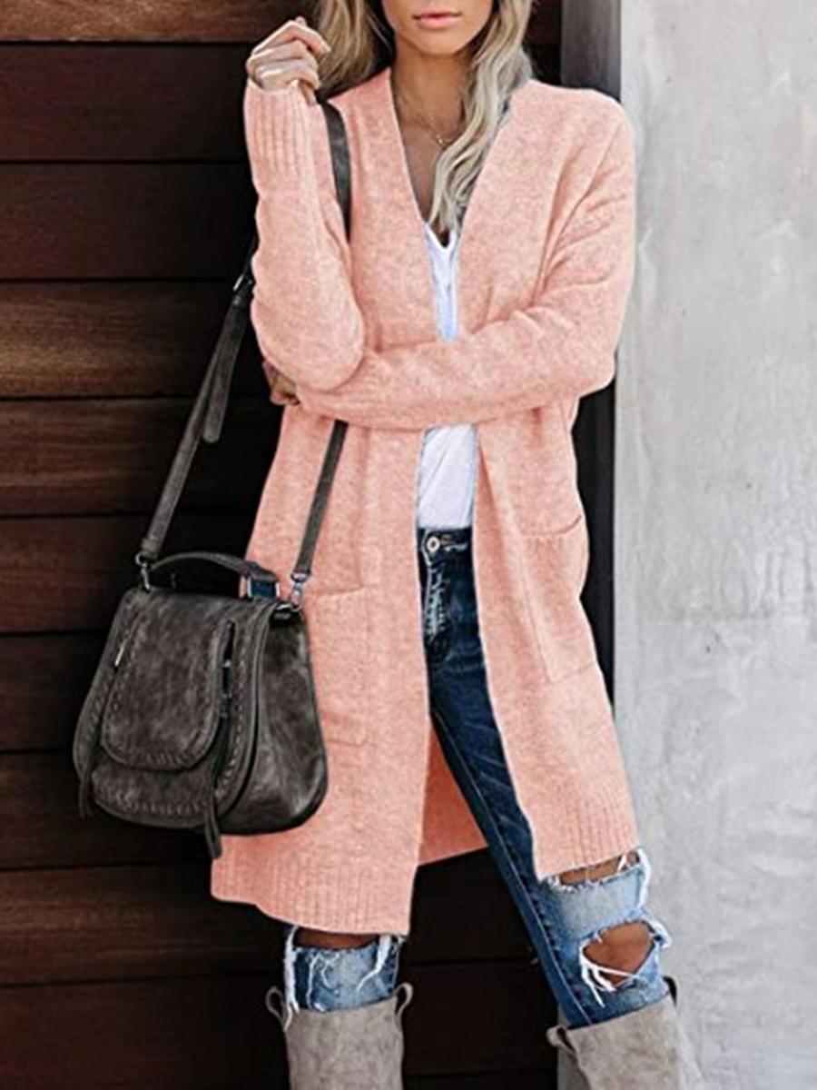Женский вязаный кардиган с длинным рукавом, пальто-свитер, повседневный, свободный, оверсайз S