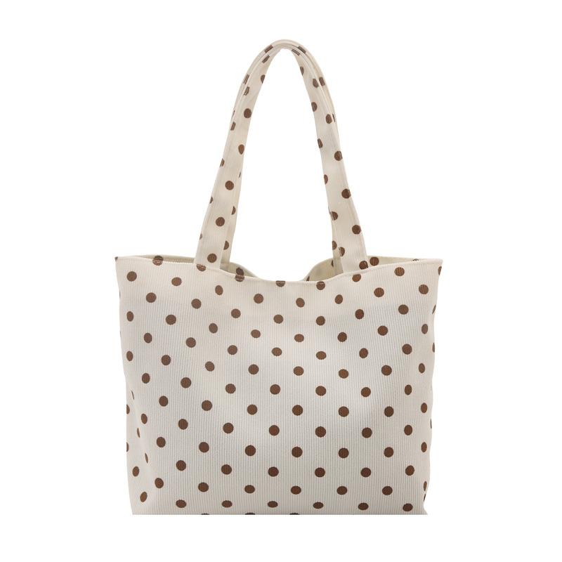 Trendige Frühlings- und Sommer-Neue Punktmuster-Tragetasche Große Kapazität Süße Mädchen-Schulter-Stofftasche Pendler-Handtasche Tasche