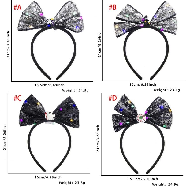 Teen Girl Photography Headbands Spooky Bowknot Shape Hairband Adult Headpiece Carnivals Party Role Play Costume Tool