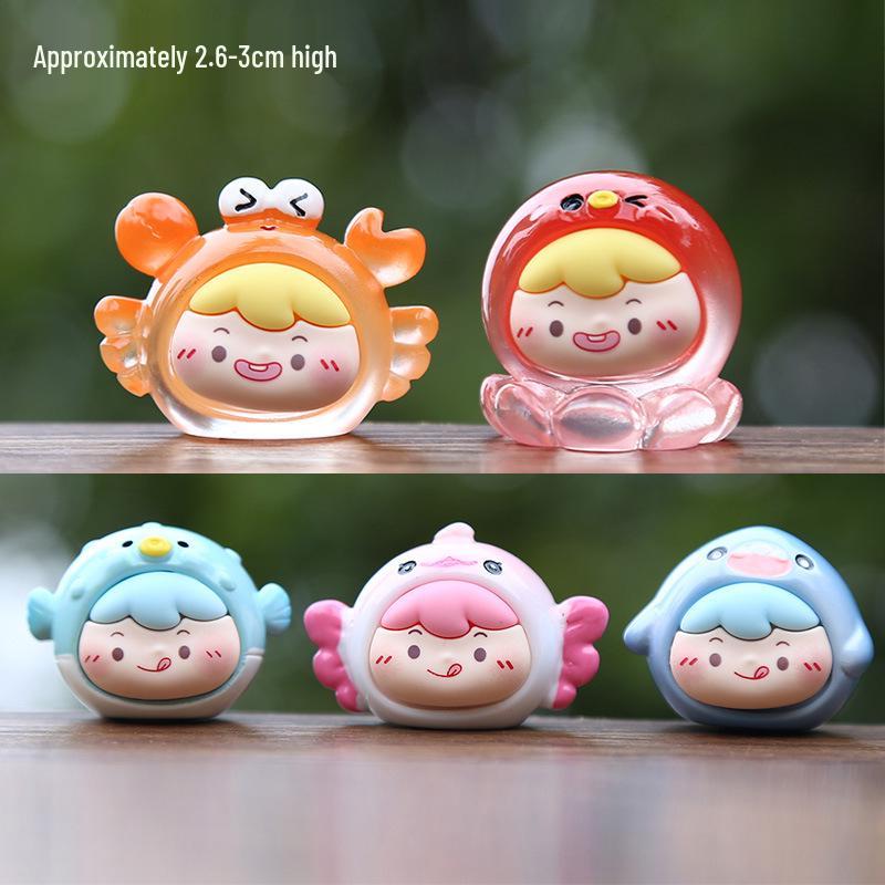 Marine Series COS Cute Girl Mengli Figure - Cute Car Decoration and Gift Ornament