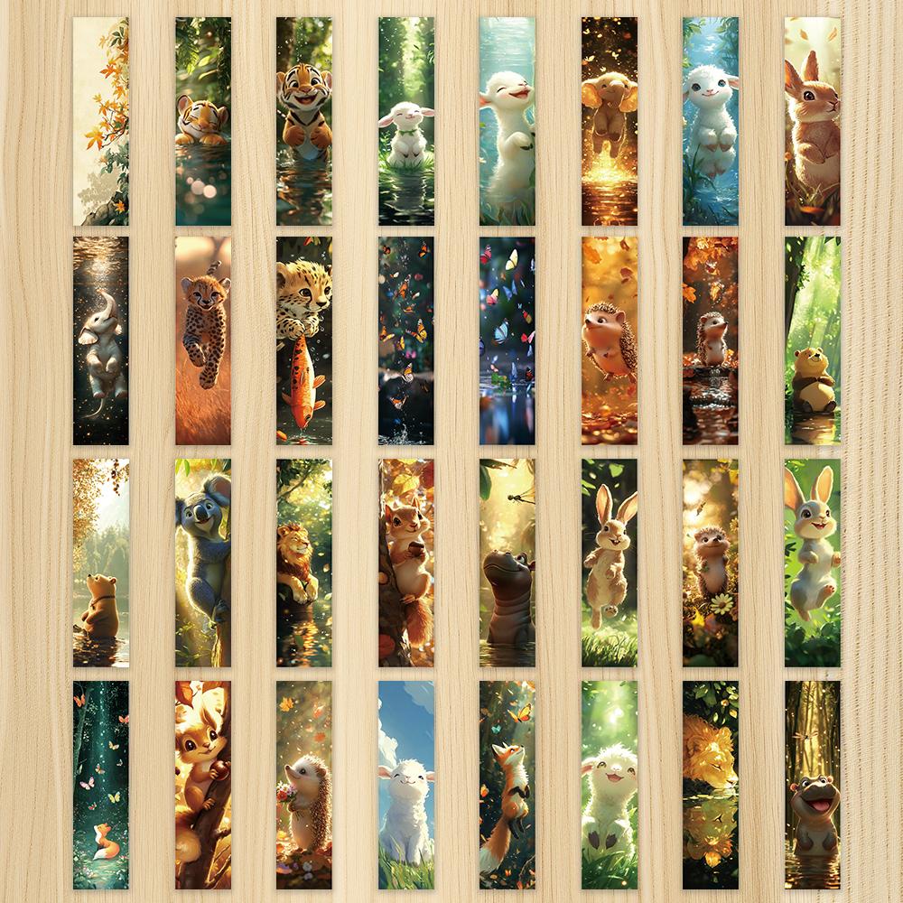 

32 шт., Закладки из коллекции «Мультяшные животные», Панда, Тигр, Лев, Для учителей, читателей и любителей, Подарок, Вечеринка, День рождения