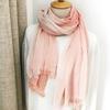 Wrinkled Unisex Striped Scarf Soft Tassel Bufandas Shawls Fashion Long Neckerchief