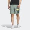 Adidas Neo SS23 City Escape Shorts With Large Pockets And Drawstring Men Shorts Silver Green IA6860