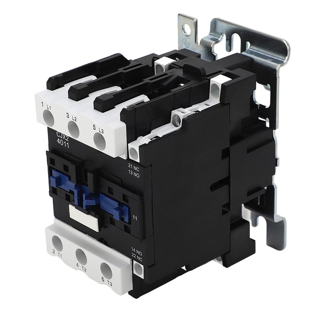 AC Contactor DIN Rail Mount 3 Pole Low Voltage Electric Contactor 110V Coil 40A for Power