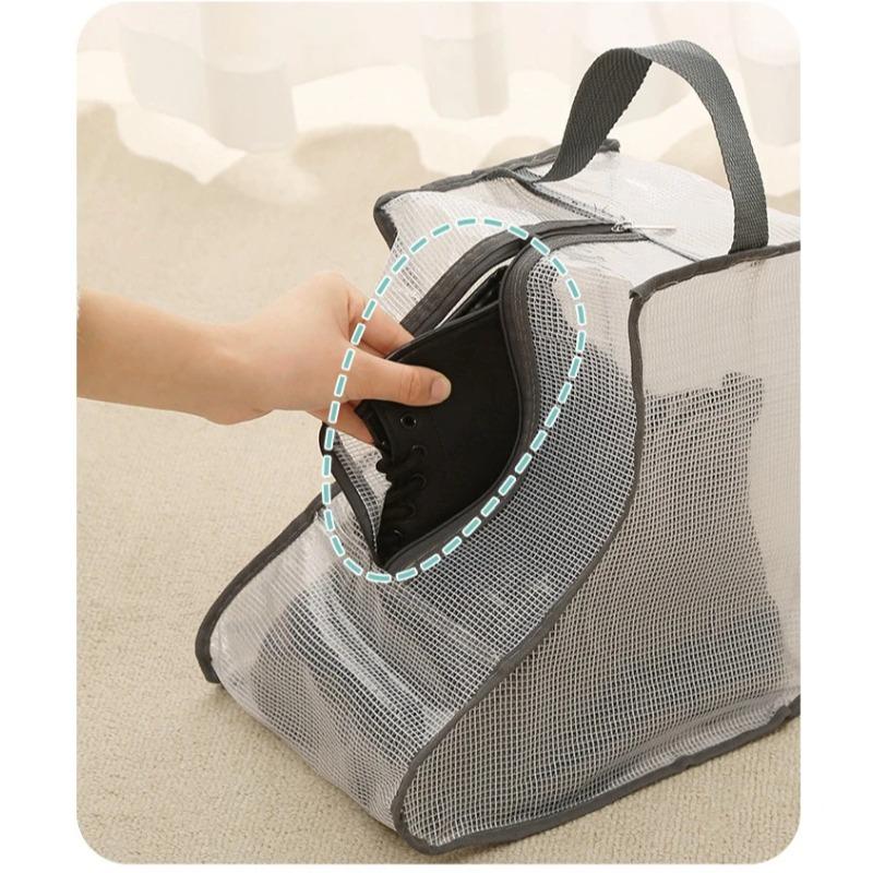 Houndstooth shoe dust bag multifunctional portable transparent moisture-proof shoe bag boots boots short boot protective bag