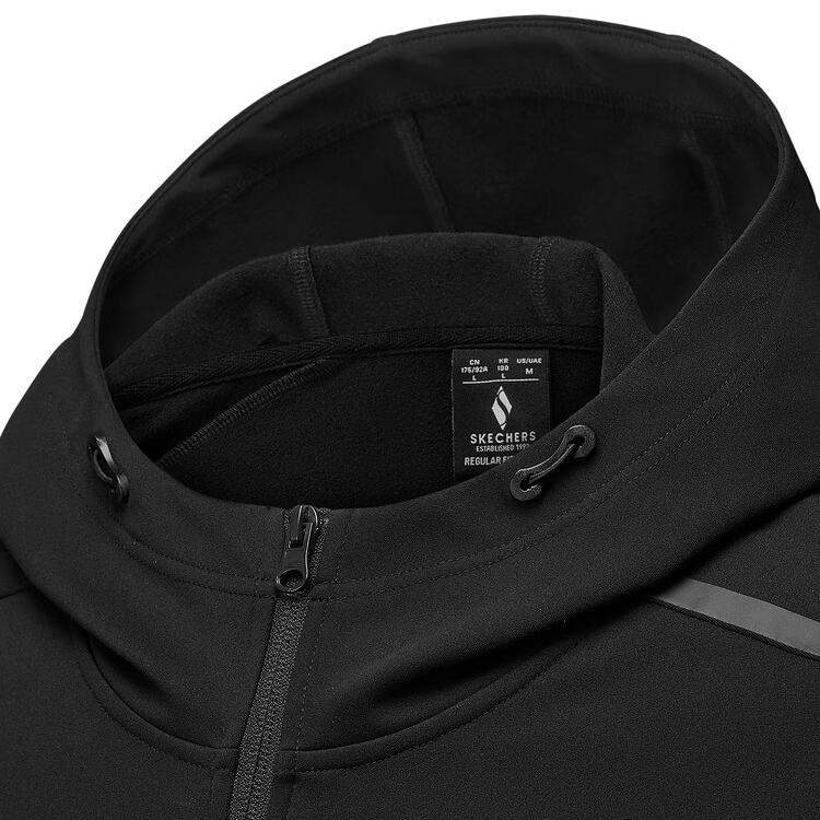 Skechers Jackets Men's Carbon Black/0018 Hooded (Non-detachable) Moderate P425M092-0018