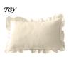 Federe Comode in Cotone Copricuscino Ruffle, Custodia a Quadri con Bordo Arricciato, Copricuscini da Divano 18x18 Pollici 20x12 Decorativi per Farmhouse