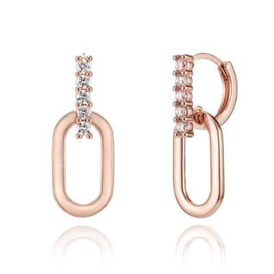 Boucles d'oreilles Casper Cubic One-Touch 14K ELLE Jewelry (Épingle en or) ELGPEE444