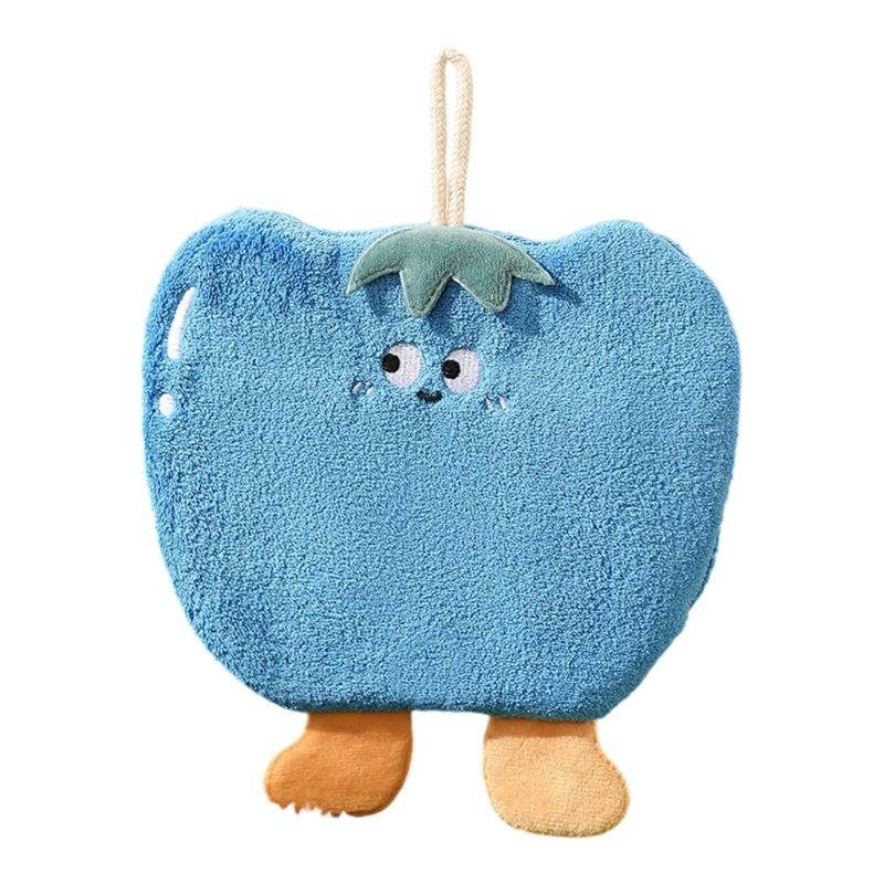 Quickly dry Absorbent Hand Towel Thickened Fleece Component Soft Contact Hanging Loop For Home Use