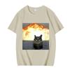 Men's funny cat short-sleeved T-shirt - funny and funny