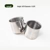 Stainless Steel Parrot Food & Water Double Clamp Cup for Starlings & Mynas - Bite-Resistant Feeder
