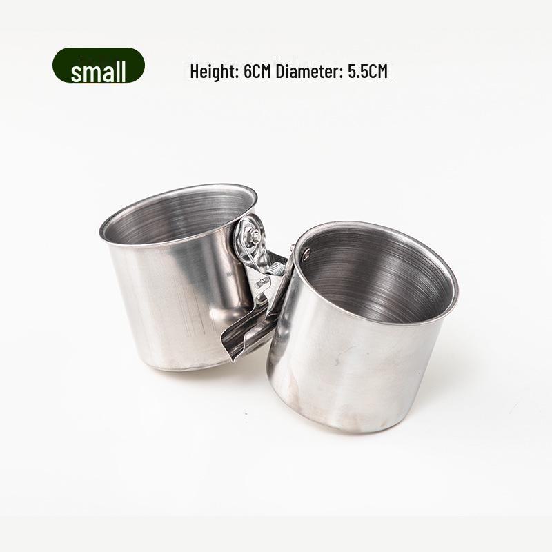 Stainless Steel Parrot Food & Water Double Clamp Cup for Starlings & Mynas - Bite-Resistant Feeder