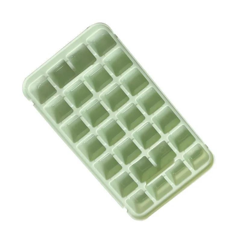 Ice Box with Ice Scoop Creative One-button Press-type Easy Release High-color Ice Box Ice Cube Mold for Chilling Whiskey DIY