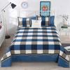Flat Sheets Household Four Seasons Plaid Comfortable Soft Antibacterial Bedspread Cover Bedding Queen Size Bed Sheet Breathable