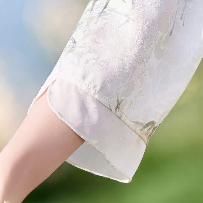 Summer New Chinese Style Floral Two-Piece Set