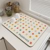 Non-Slip Diatomite Kitchen Mat, Absorbent Sink Drain Pad Quick Dry Washable Countertop Placemat Heat Resistant Home Decor