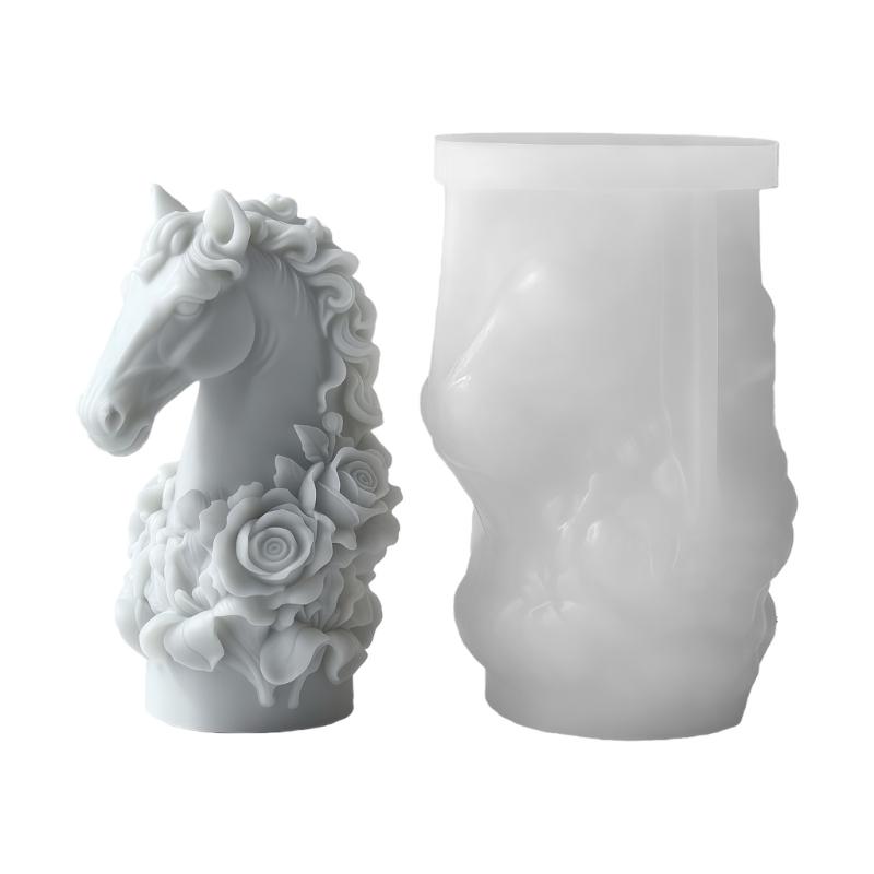 Food Grade Silicone Horse Candle Making Mold Soap Making Mould For Crafts And Handmade Waxes Projects