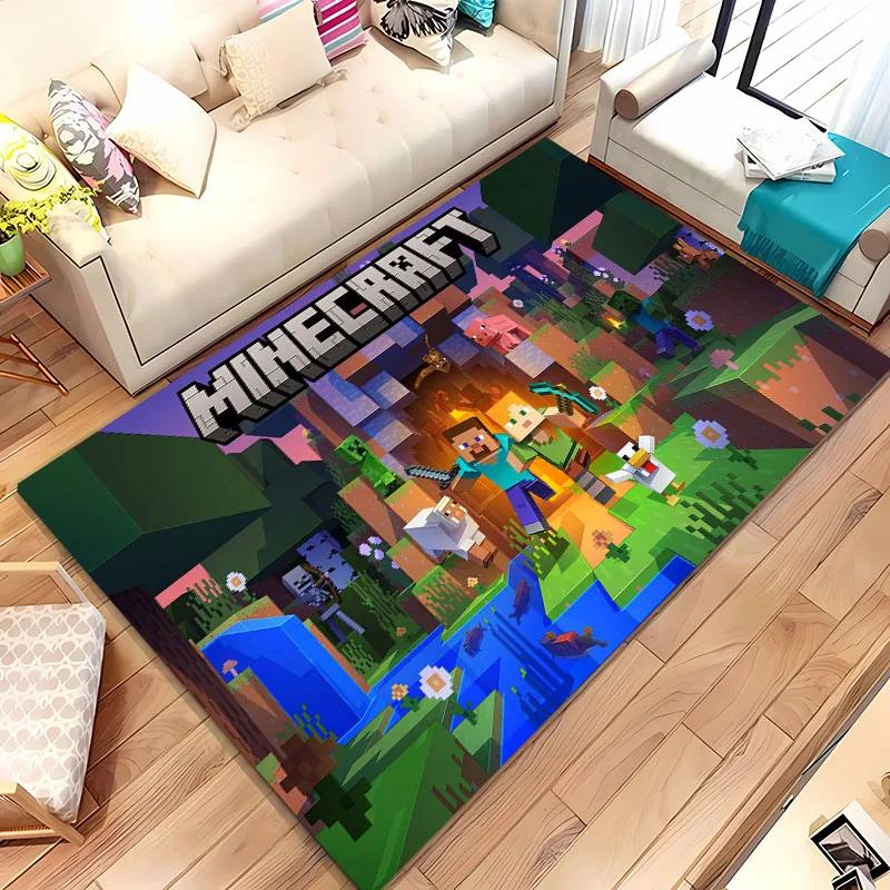 

3D Друк M-M1necraft Килим для Вітальні Спальні Коридору Alfombra Протиковзкий М який Килимок Зонування Диванний Доріжка Домашній Декор Килимок Подарунок 40x60cm (16x24in)