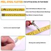 Durable Self-Adhesive Measuring Tape Imperial and Metric Scales Steel Metal Tape Measure Left-Right Reading Ruler Drafting
