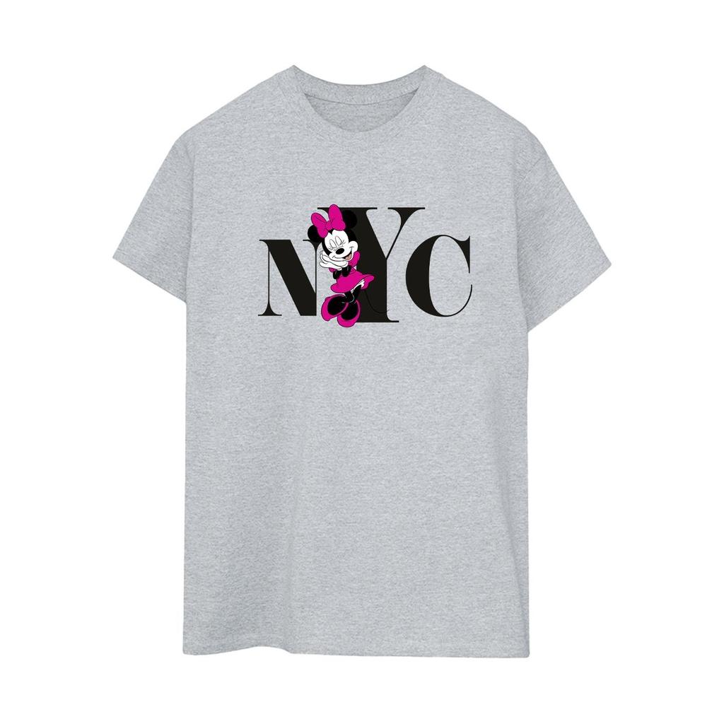Disney Womens/Ladies Minnie Mouse NYC Cotton Boyfriend T-Shirt
