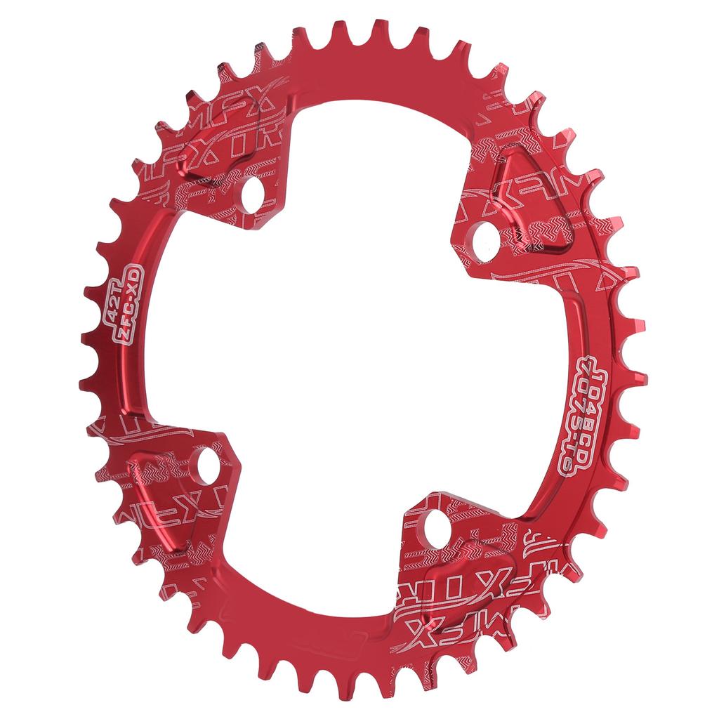 FMFXTR 104BCD Crankset Chainring Aluminum Alloy Positive and Negative 42T MTB Bicycle ChainringRed