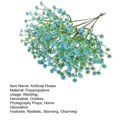 10 Pcs Baby Breath Artificial Flowers Real Touch Fake Baby Breath Flowers Bulk Faux Gypsophila Bouquet with Stems for Wedding Home Party Garden Decor
