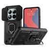 KEYSION Shockproof Case for Xiaomi Redmi Note 15 Pro+ 5G Slide Camera Protection Metal Ring Stand Phone Cover for Redmi Note 15 4G 5G
