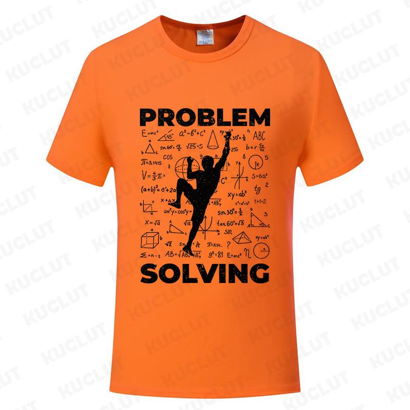 Rock Climbing T Shirt for Women Men Bouldering Tees Problem Solving Math Tops Sport Climber Tshirt Short Sleeve Unisex Clothing