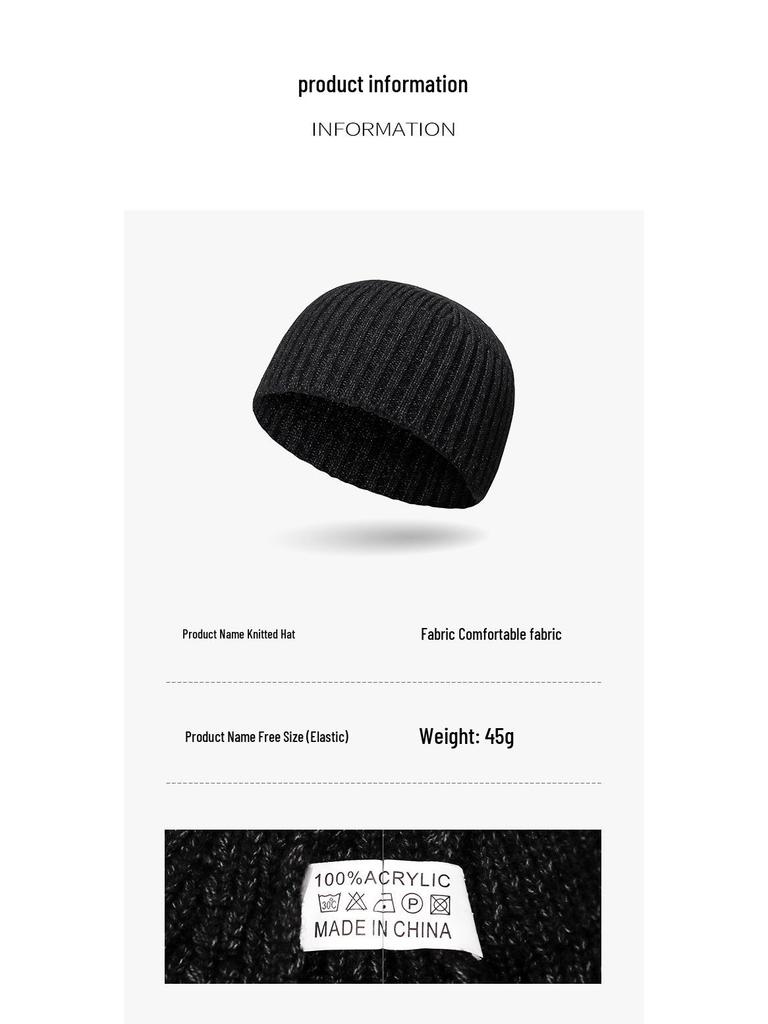 Pánská zimní pletená yuppie čepice z příze s jádrovou přízí pro venkovní lezení a lyžování