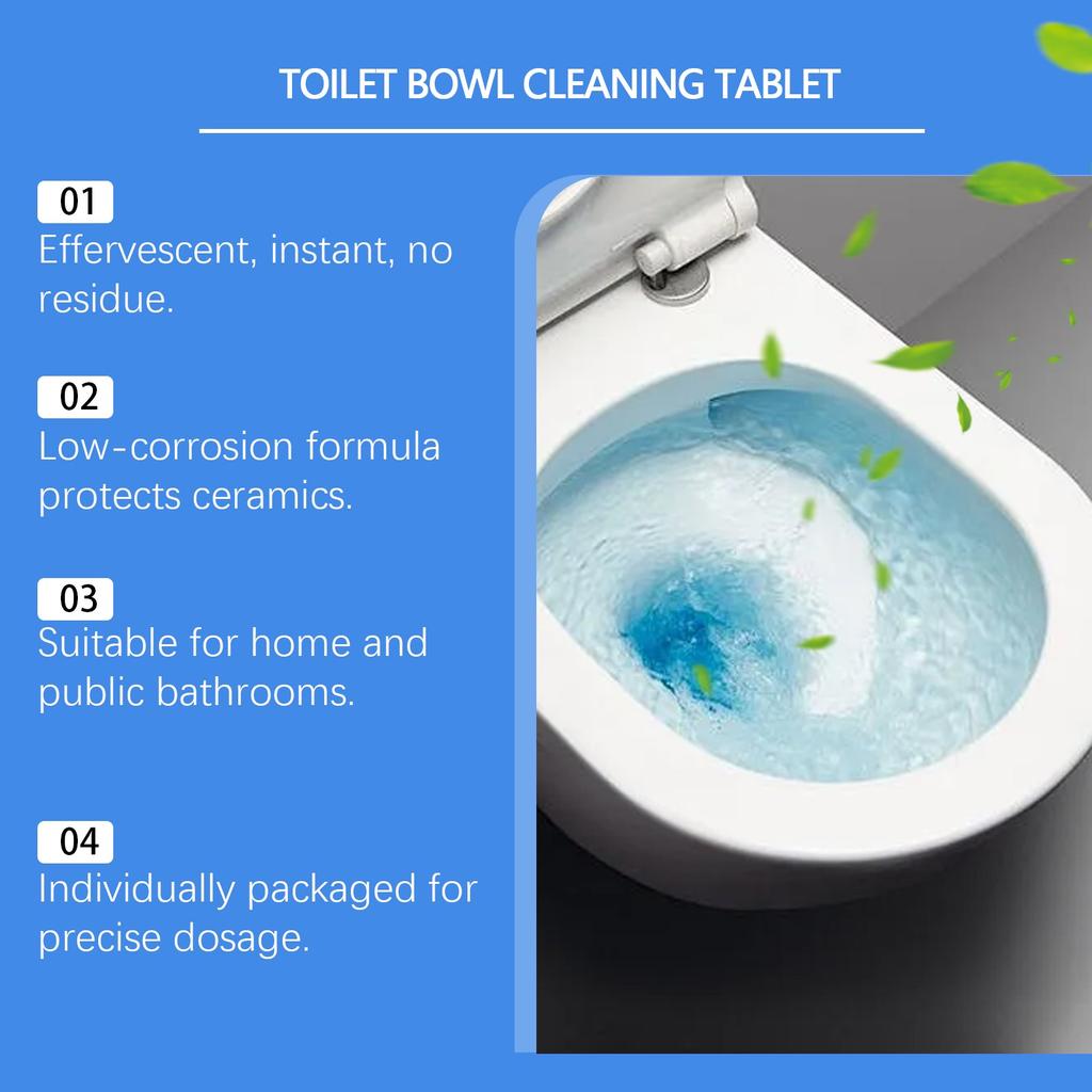 Toilet Scale Cleaning Effervescent Tablets Are Ready-to-use And Convenient For Household And Commercial Bathroom Cleaning