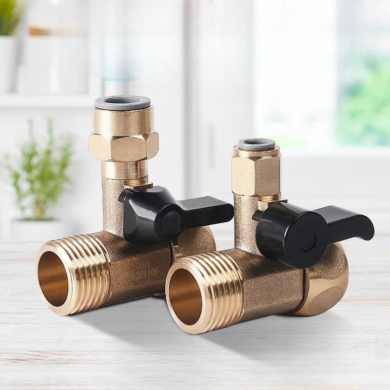 1/4" 3/8" 1/2" BSP Außengewinde Schnellkupplung Kugelhahn T-Stück 3 Wege POM / Legierung / Messing Wasserfilter Umkehrosmoseanlage