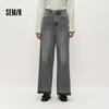 Semir Women's Relaxed Fit Wide-Leg Patchwork Jeans