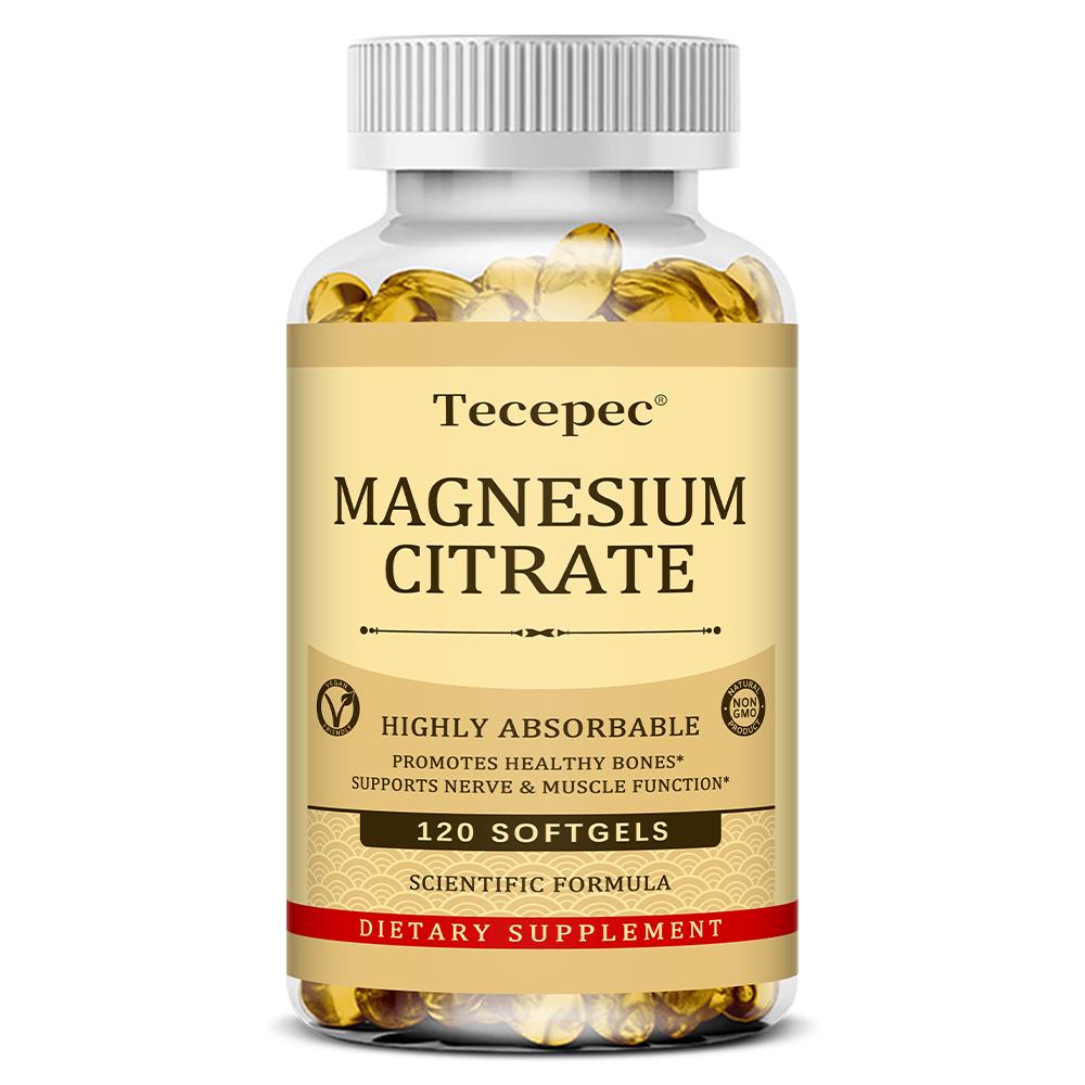 Magnesium (As Magnesium Citrate) 400 Mg Dietary Supplement, 120 Softgels Per Bottle 120 Capsules