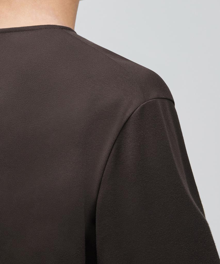 Musinsa Standard Ponte Crew Neck Long Sleeve T-Shirt [Dark Brown]