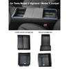 For Tesla Model Y Launch Juniper 2025+ Model 3 Highland 2024 Center Console Eyeglasses Case Armrest Storage Box Tray Upper&Lower