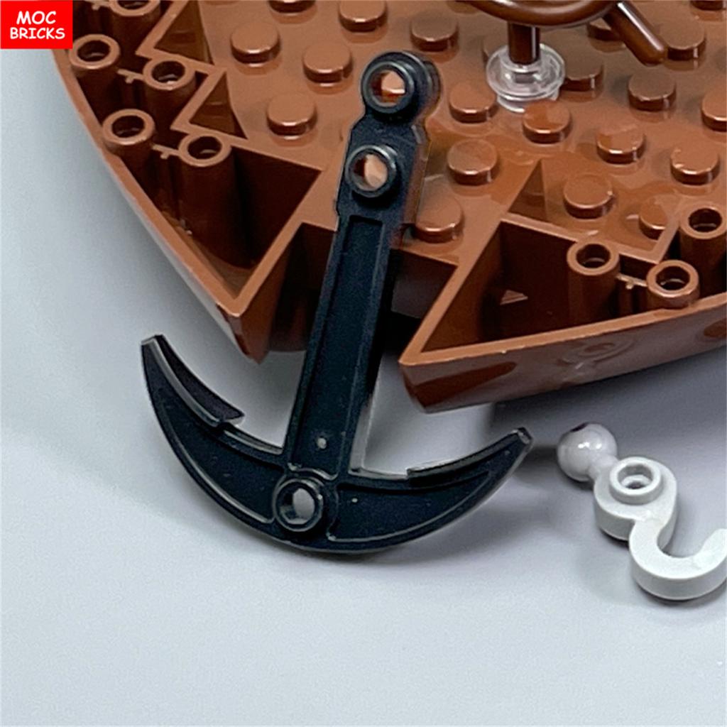 MOC Bricks Dugout Canoe Oar Ship Boat Camp Cabin Pirate Scene Accessory Military Assembled Building Block Accessories Kids Toys