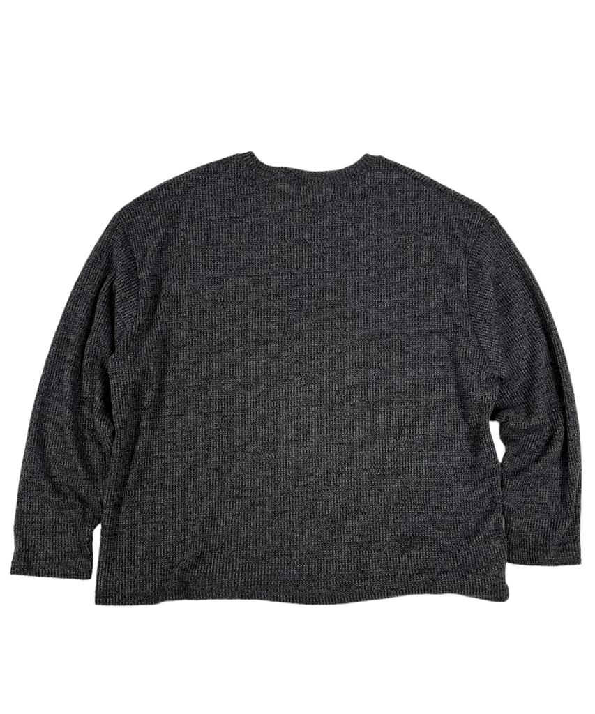 SK8ER ROCK Loose Melange Knit Star Pullover (Melange Charcoal)