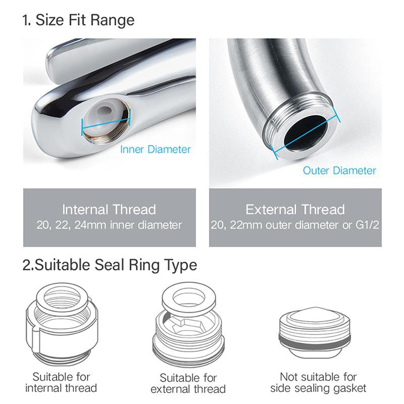 720 Rotatable Tap Aerator Splash-proof Faucet Sprayer Head Splash Tap Head Wash Basin Tap Extender Adapter