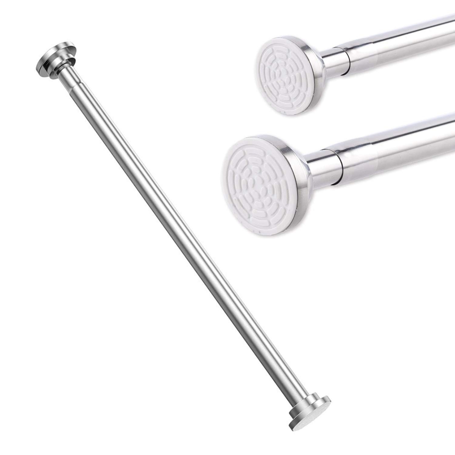 

QF Телескопический карниз из нержавеющей стали, экономящий место, регулируемая длина, максимальная грузоподъемность 15 кг, для кухонной раковины, ванной комнаты, туалета, 105-170 см