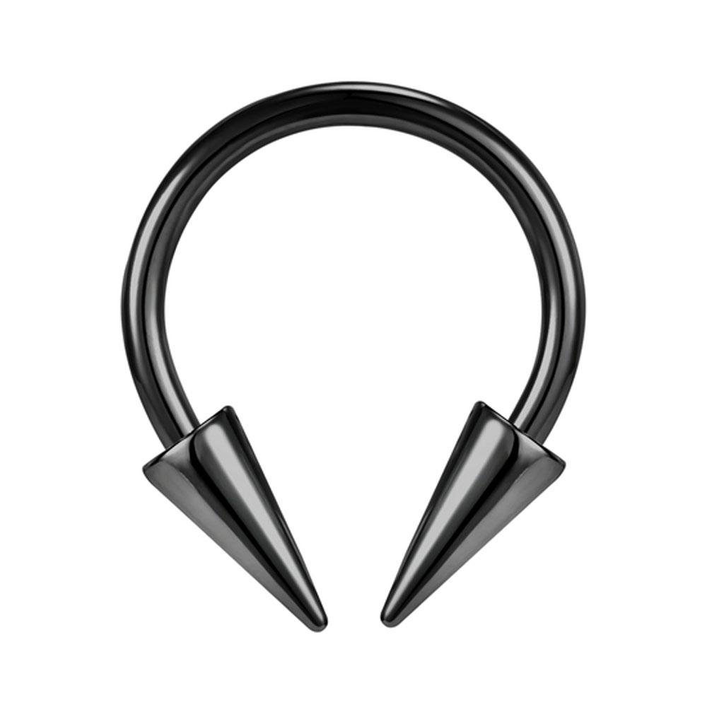 

1Pcs Spike Septum Rings 16G Surgical Steel Piercing Jewelry Vertical Snake Bite Jewelry Lip Rings for Women Men 8mm/10mm 1.2x8mm
